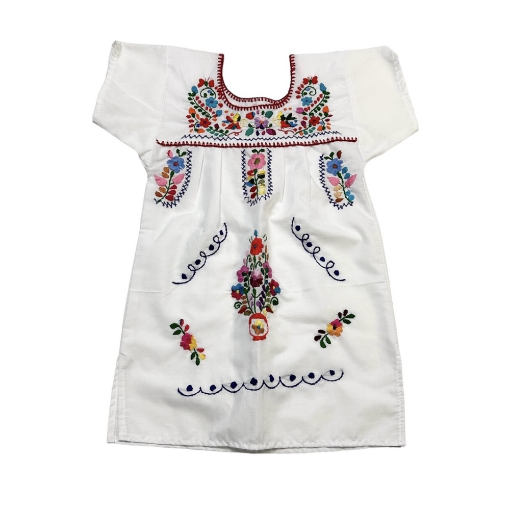 Floral Embroidery Folklorico Dress